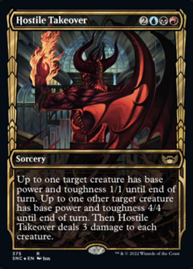 Hostile Takeover (Showcase Golden Age Gilded Foil) [Streets of New Capenna] - The Mythic Store | 24h Order Processing