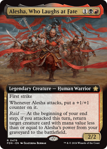 Alesha, Who Laughs at Fate (Extended Art) [Foundations] - The Mythic Store | 24h Order Processing
