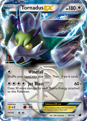 Tornadus EX (98/116) [Black & White: Plasma Freeze] - The Mythic Store | 24h Order Processing