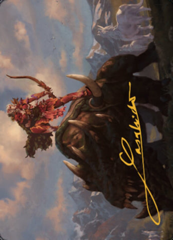 Meria's Outrider Art Card (Gold-Stamped Signature) [Dominaria United Art Series] - The Mythic Store | 24h Order Processing