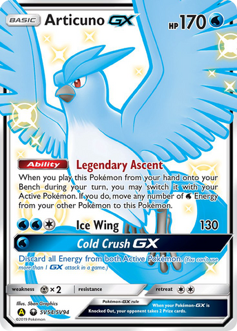 Articuno GX (SV54/SV94) [Sun & Moon: Hidden Fates - Shiny Vault] - The Mythic Store | 24h Order Processing