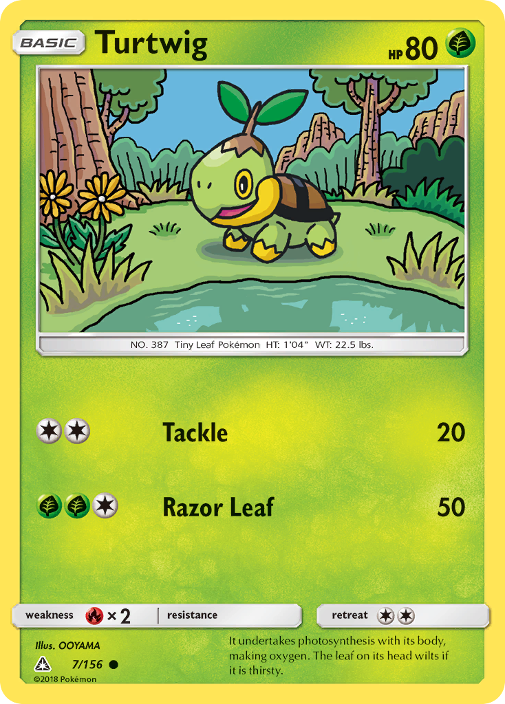 Turtwig (7/156) [Sun & Moon: Ultra Prism] - The Mythic Store | 24h Order Processing