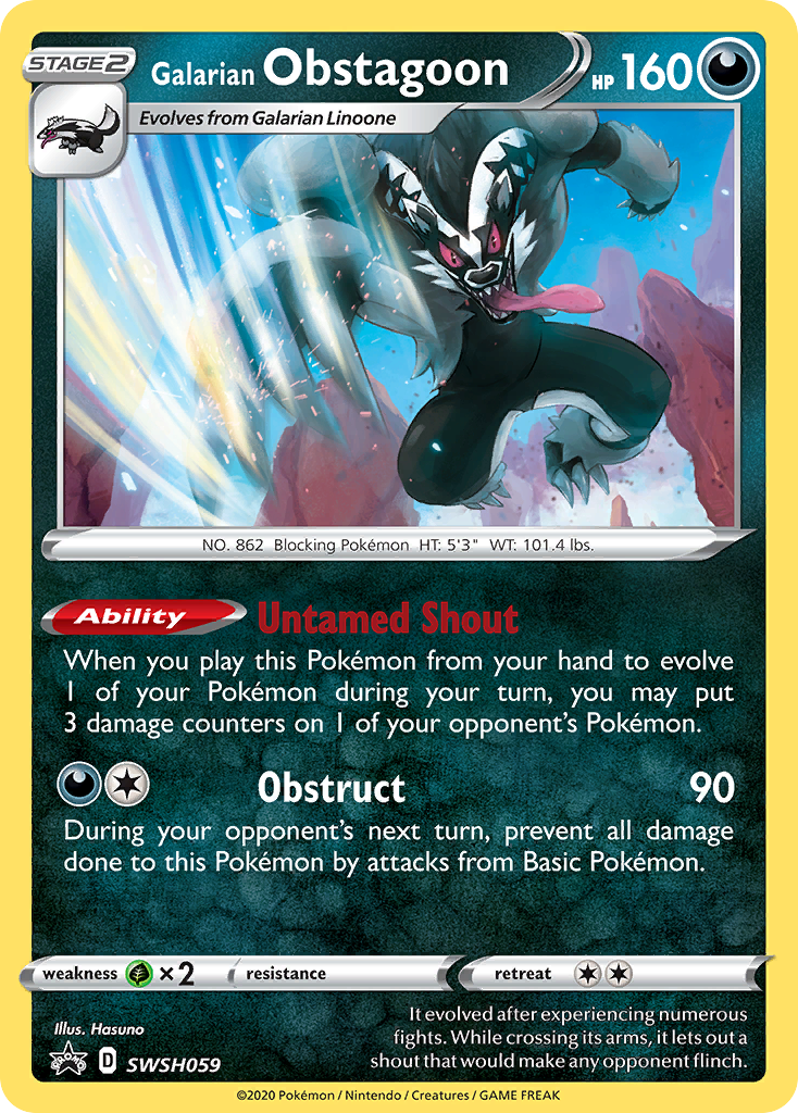 Galarian Obstagoon (SWSH059) [Sword & Shield: Black Star Promos] - The Mythic Store | 24h Order Processing