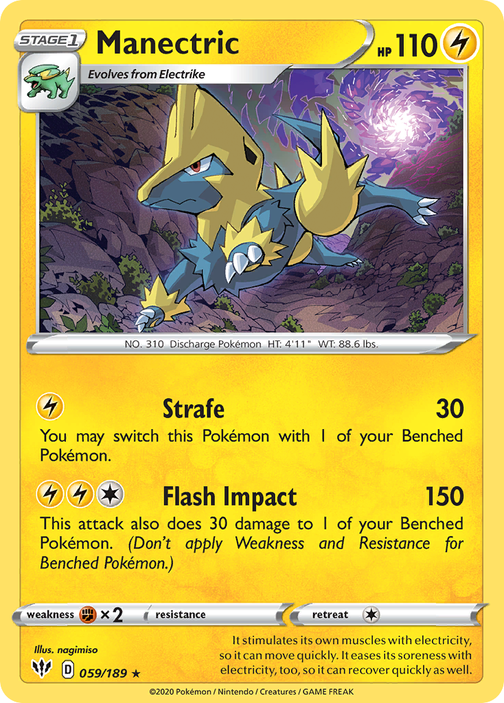 Manectric (059/189) [Sword & Shield: Darkness Ablaze] - The Mythic Store | 24h Order Processing