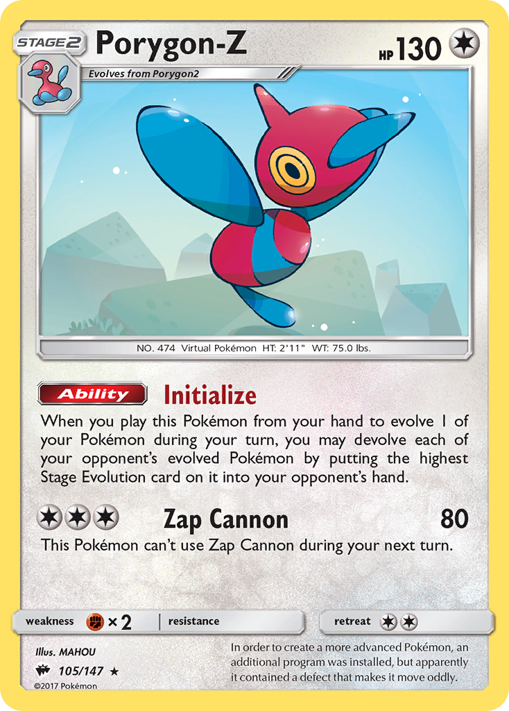 Porygon-Z (105/147) [Sun & Moon: Burning Shadows] - The Mythic Store | 24h Order Processing