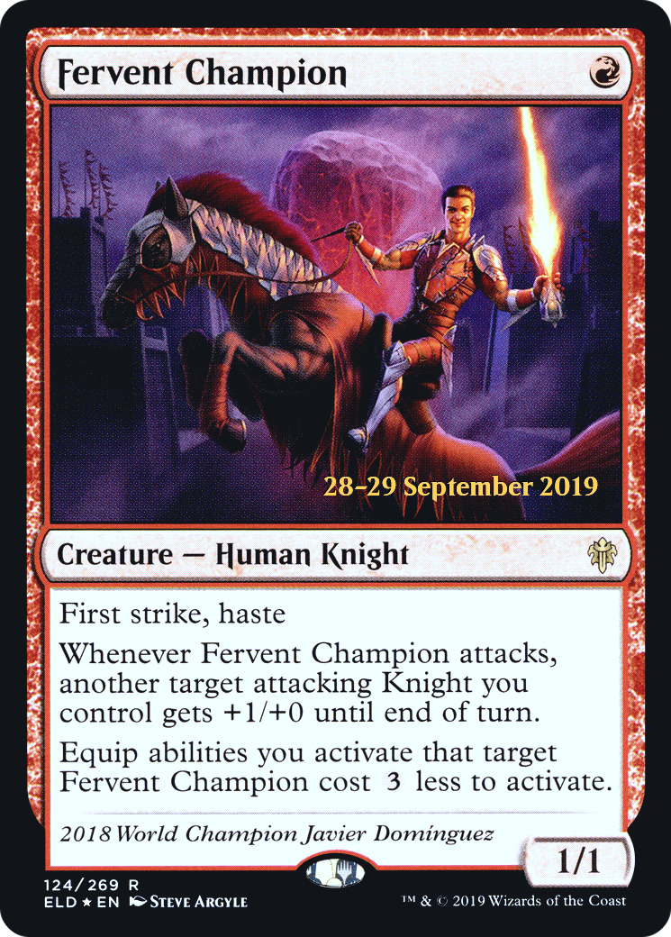 Fervent Champion [Throne of Eldraine Prerelease Promos] - The Mythic Store | 24h Order Processing