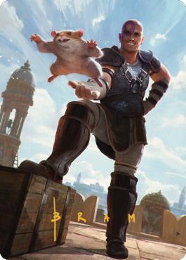 Minsc & Boo, Timeless Heroes Art Card (72) (Gold-Stamped Signature) [Commander Legends: Battle for Baldur's Gate Art Series] - The Mythic Store | 24h Order Processing