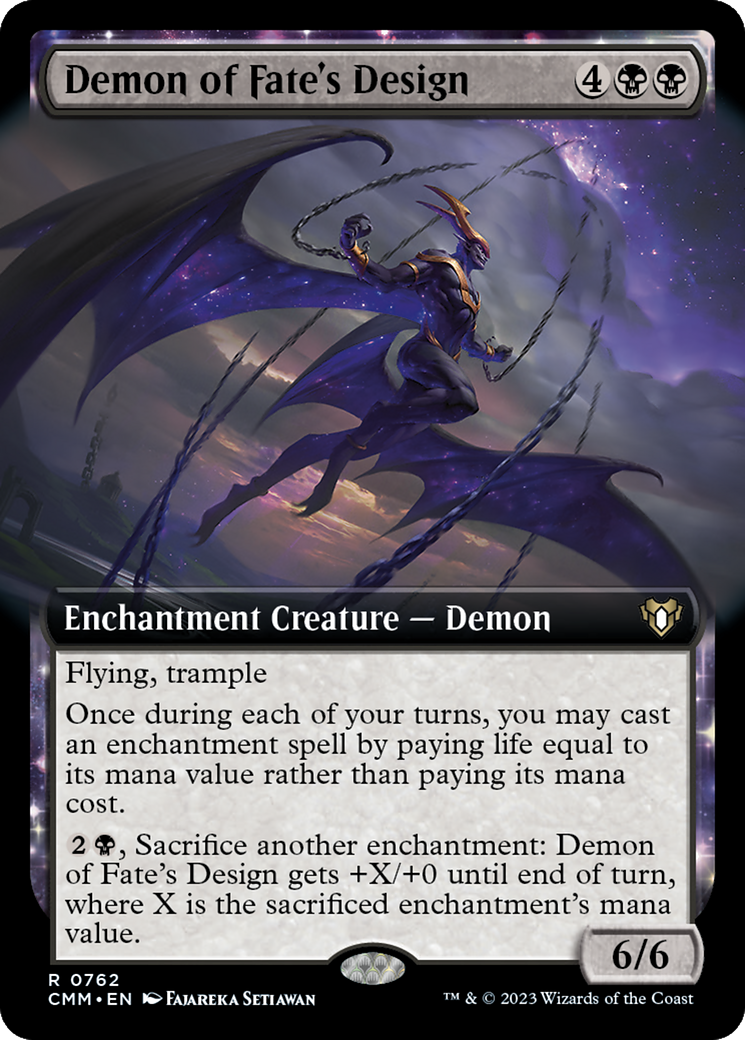 Demon of Fate's Design (Extended Art) [Commander Masters] - The Mythic Store | 24h Order Processing