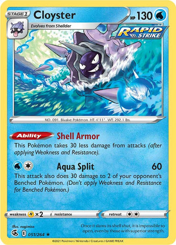 Cloyster (051/264) [Sword & Shield: Fusion Strike] - The Mythic Store | 24h Order Processing