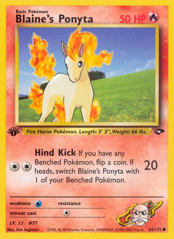 Blaine's Ponyta (64/132) [Gym Challenge 1st Edition] - The Mythic Store | 24h Order Processing