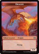 Dragon (0011) // Warrior Double-Sided Token [Tarkir: Dragonstorm Tokens] - The Mythic Store | 24h Order Processing