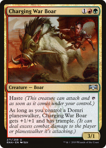 Charging War Boar [Ravnica Allegiance] - The Mythic Store | 24h Order Processing