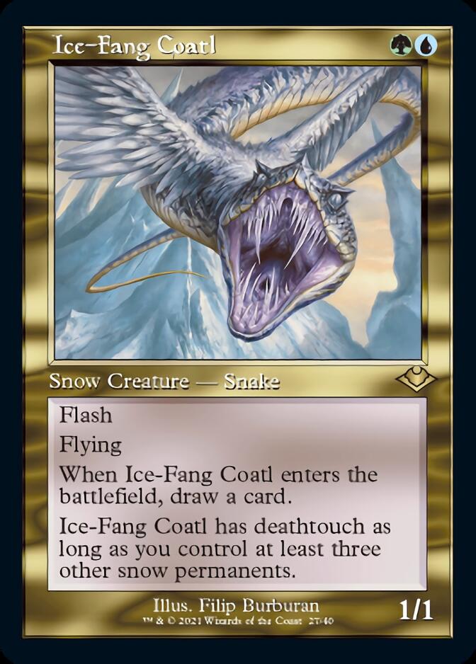 Ice-Fang Coatl (Retro Foil Etched) [Modern Horizons] - The Mythic Store | 24h Order Processing