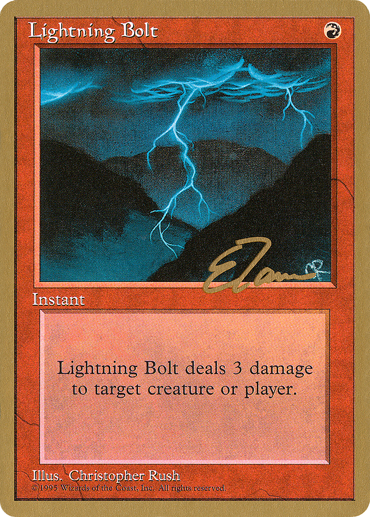 Lightning Bolt (Eric Tam) [Pro Tour Collector Set] - The Mythic Store | 24h Order Processing