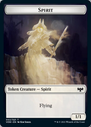Spirit (002) // Copy Double-Sided Token [Innistrad: Crimson Vow Tokens] - The Mythic Store | 24h Order Processing
