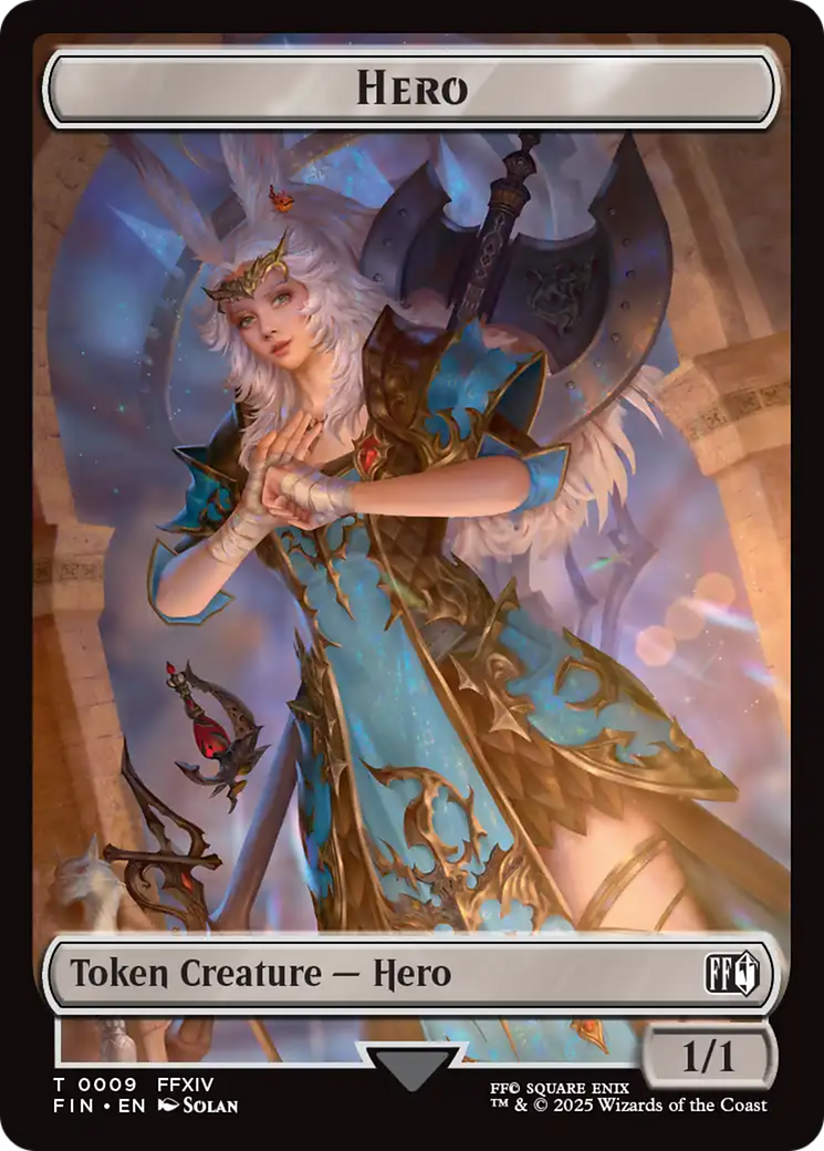 Human Soldier // Hero (0009) Double-Sided Token [FINAL FANTASY Commander Tokens] - The Mythic Store | 24h Order Processing