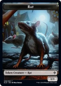 Rat // Food (17) Double-Sided Token [Throne of Eldraine Tokens] - The Mythic Store | 24h Order Processing