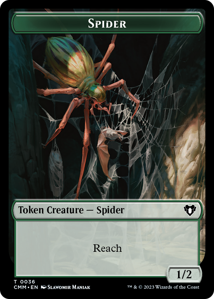 Wurm // Spider Double-Sided Token [Commander Masters Tokens] - The Mythic Store | 24h Order Processing