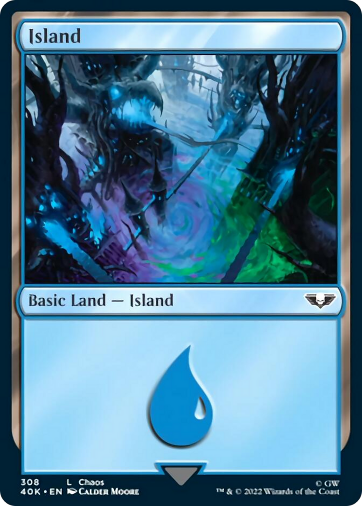Island (308) (Surge Foil) [Warhammer 40,000] - The Mythic Store | 24h Order Processing