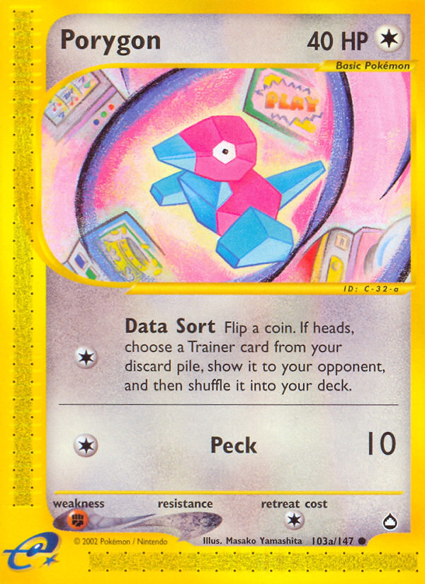 Porygon (103a/147) [Aquapolis] - The Mythic Store | 24h Order Processing