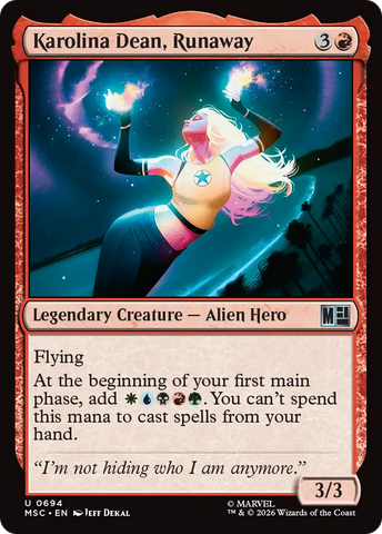 Karolina Dean, Runaway [Marvel Super Heroes Commander] - The Mythic Store | 24h Order Processing