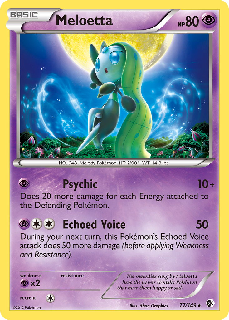 Meloetta (77/149) (Theme Deck Exclusive) [Black & White: Boundaries Crossed] - The Mythic Store | 24h Order Processing