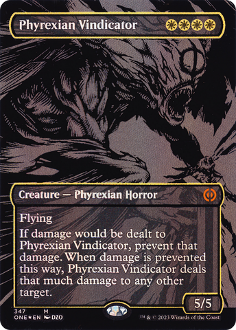 Phyrexian Vindicator (Oil Slick Raised Foil) [Phyrexia: All Will Be One] - The Mythic Store | 24h Order Processing
