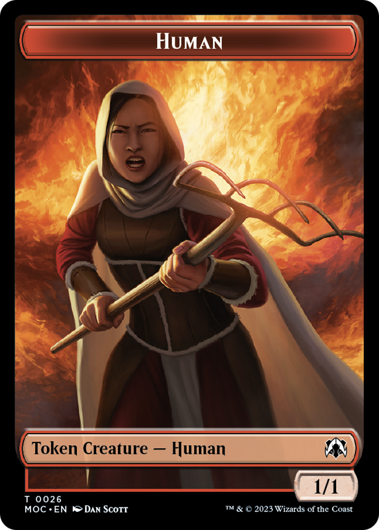 Squid // Human (26) Double-Sided Token [March of the Machine Commander Tokens] - The Mythic Store | 24h Order Processing