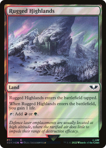 Rugged Highlands (Surge Foil) [Warhammer 40,000] - The Mythic Store | 24h Order Processing