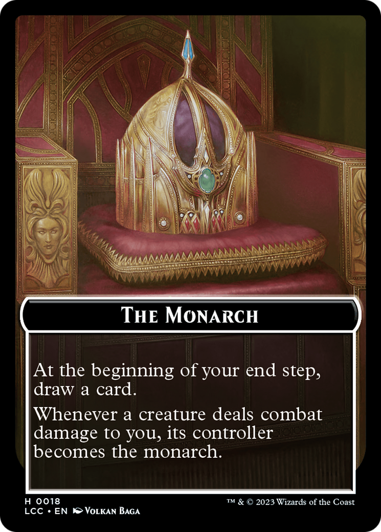 The Monarch // Dinosaur Double-Sided Token [The Lost Caverns of Ixalan Commander Tokens] - The Mythic Store | 24h Order Processing