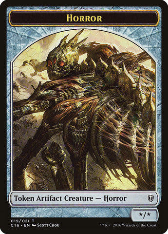 Horror // Thopter Double-Sided Token [Commander 2016 Tokens] - The Mythic Store | 24h Order Processing