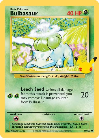 Bulbasaur (44/102) (Jumbo Card) [First Partner Pack] - The Mythic Store | 24h Order Processing