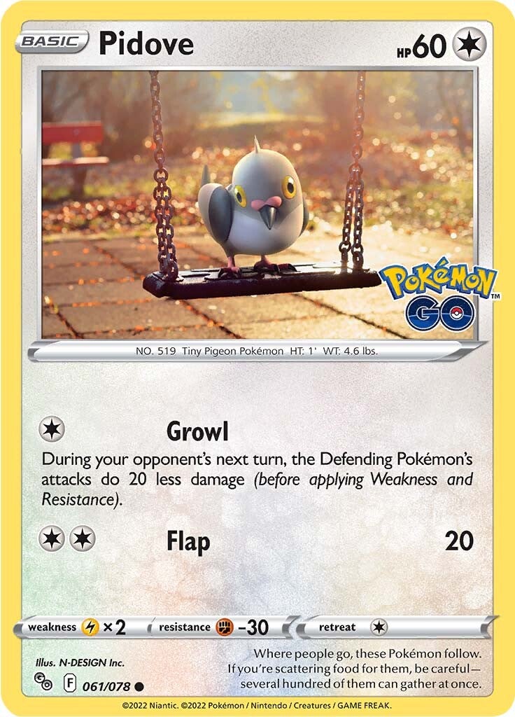 Pidove (061/078) [Pokémon GO] - The Mythic Store | 24h Order Processing
