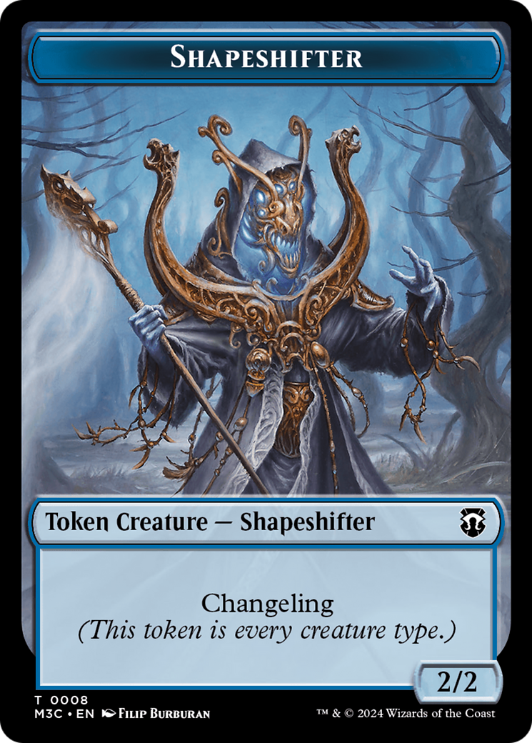 Dragon // Shapeshifter (0008) Double-Sided Token [Modern Horizons 3 Commander Tokens] - The Mythic Store | 24h Order Processing