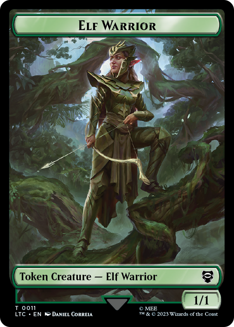Elf Warrior // Treasure Double Sided Token [The Lord of the Rings: Tales of Middle-Earth Commander Tokens] - The Mythic Store | 24h Order Processing