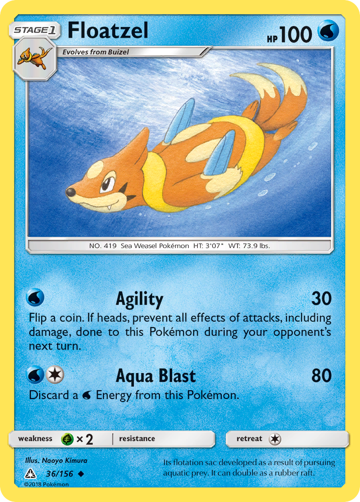 Floatzel (36/156) [Sun & Moon: Ultra Prism] - The Mythic Store | 24h Order Processing
