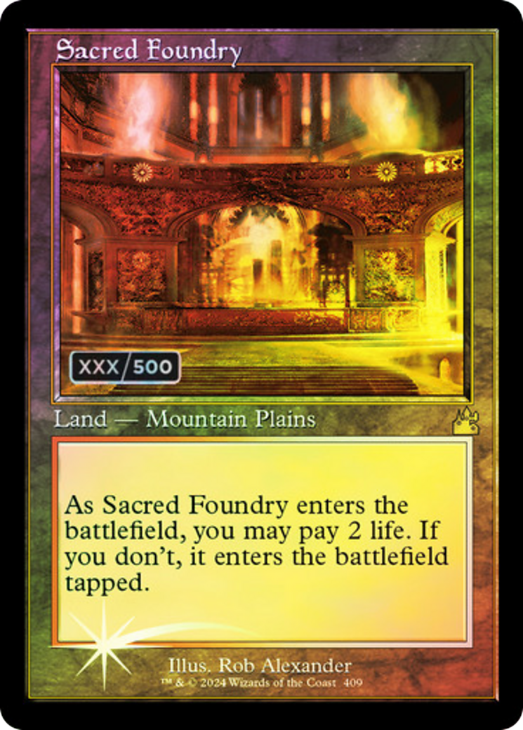 Sacred Foundry (Retro) (Serialized) [Ravnica Remastered] - The Mythic Store | 24h Order Processing
