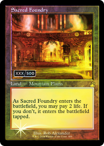 Sacred Foundry (Retro) (Serialized) [Ravnica Remastered] - The Mythic Store | 24h Order Processing
