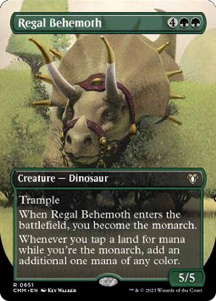 Regal Behemoth (Borderless Alternate Art) [Commander Masters] - The Mythic Store | 24h Order Processing