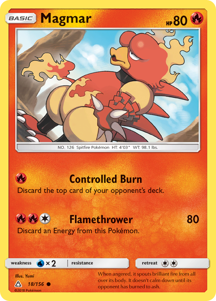 Magmar (18/156) [Sun & Moon: Ultra Prism] - The Mythic Store | 24h Order Processing