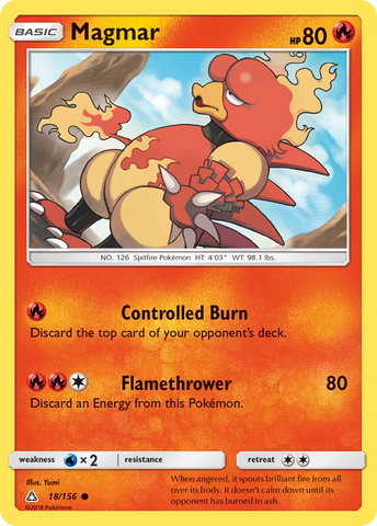 Magmar (18/156) [Sun & Moon: Ultra Prism] - The Mythic Store | 24h Order Processing