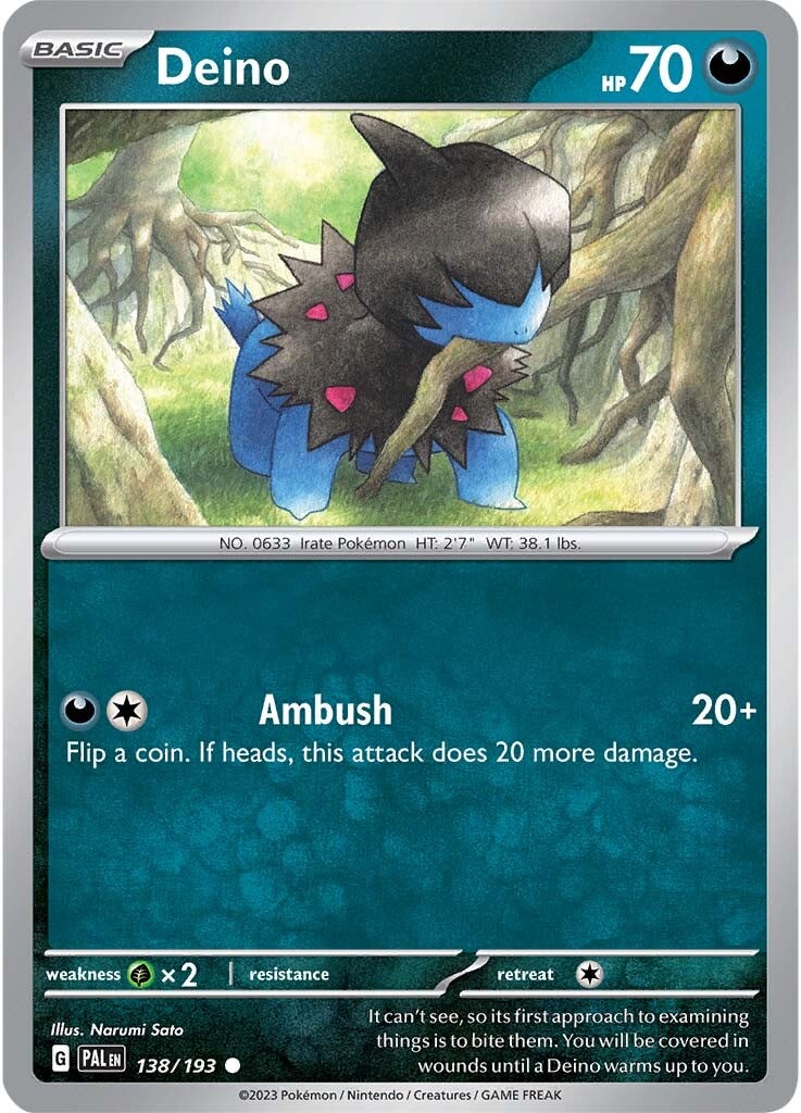 Deino (138/193) [Scarlet & Violet: Paldea Evolved] - The Mythic Store | 24h Order Processing