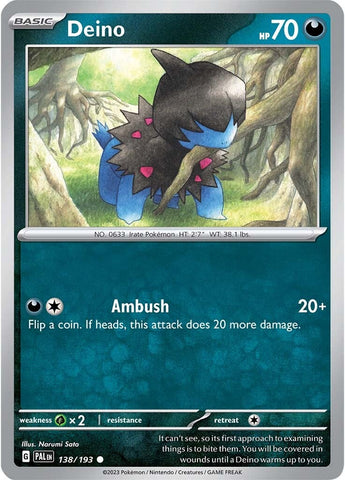 Deino (138/193) [Scarlet & Violet: Paldea Evolved] - The Mythic Store | 24h Order Processing