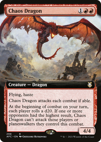 Chaos Dragon (Extended Art) [Dungeons & Dragons: Adventures in the Forgotten Realms Commander] - The Mythic Store | 24h Order Processing