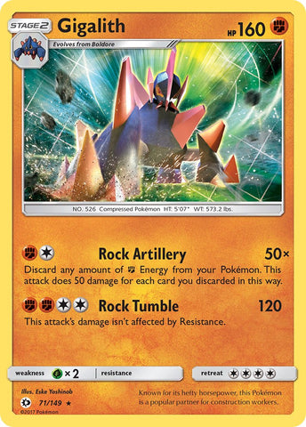 Gigalith (71/149) (Cosmos Holo) (Blister Exclusive) [Sun & Moon: Base Set] - The Mythic Store | 24h Order Processing
