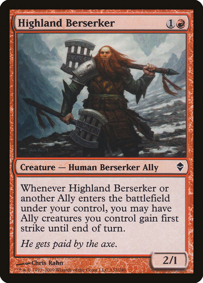 Highland Berserker [Zendikar] - The Mythic Store | 24h Order Processing