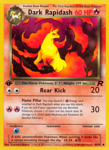 Dark Rapidash (44/82) [Team Rocket 1st Edition] - The Mythic Store | 24h Order Processing