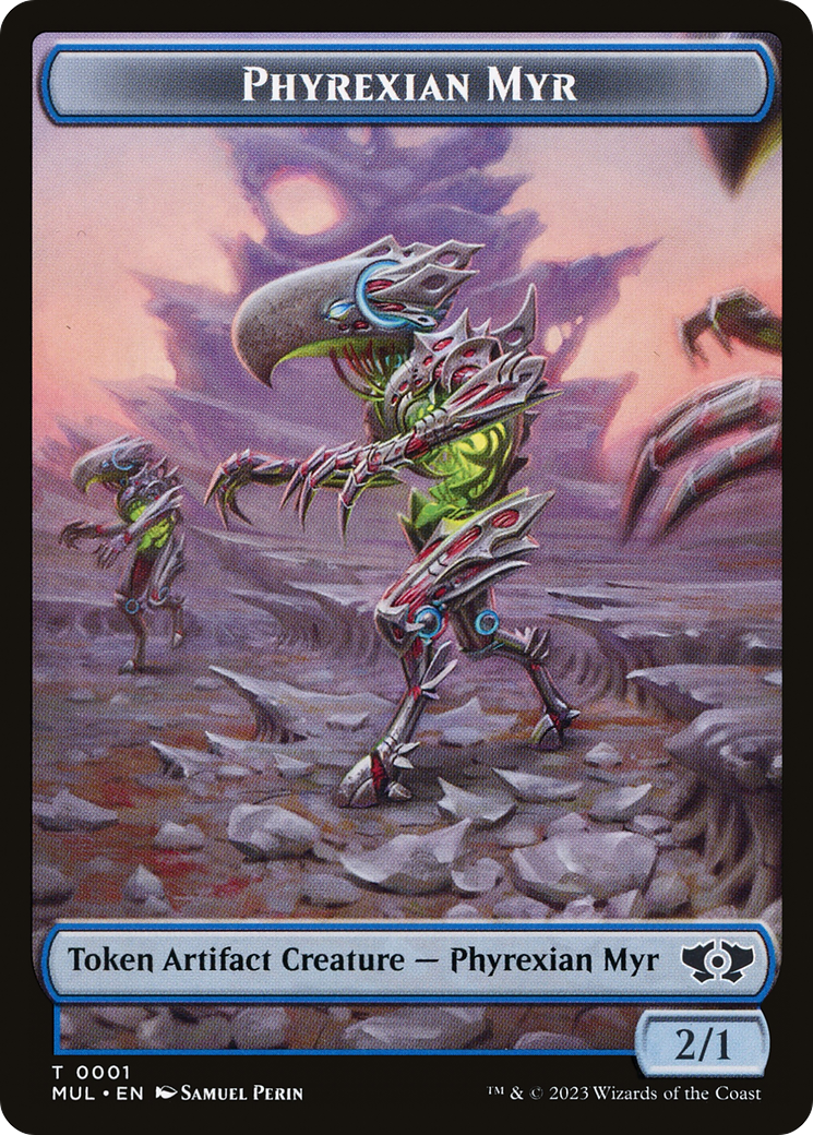 Phyrexian Myr // Spirit (14) Double-Sided Token [March of the Machine Tokens] - The Mythic Store | 24h Order Processing