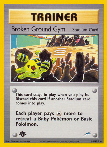 Broken Ground Gym (92/105) [Neo Destiny 1st Edition] - The Mythic Store | 24h Order Processing