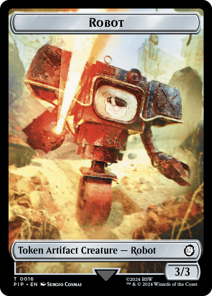 Robot // Junk Double-Sided Token [Fallout Tokens] - The Mythic Store | 24h Order Processing